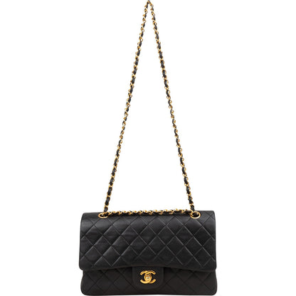 Chanel Quilted Lambskin 24K Gold Medium Double Flap Shoulder Bag