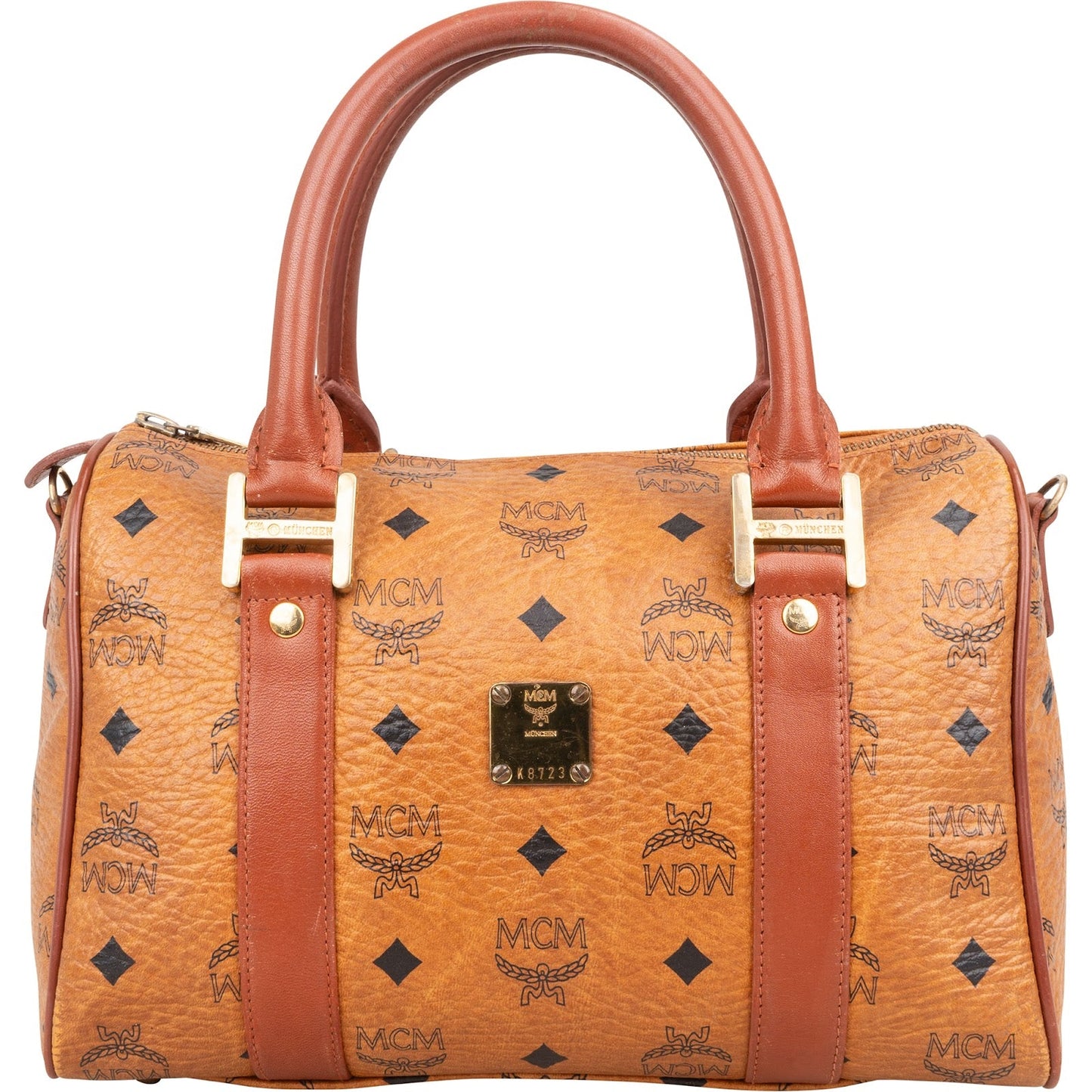 MCM Monogram Visetos Boston Handbag