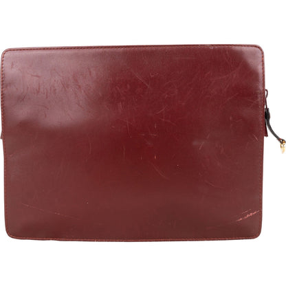 Cartier Bordeaux Leather Clutch