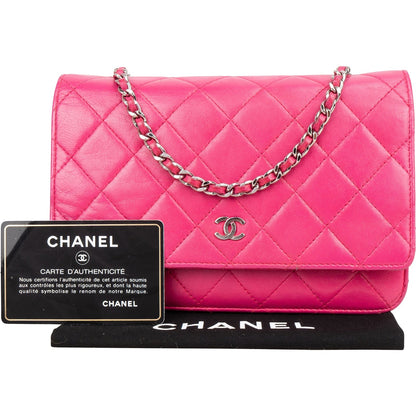 Chanel Quilted Lambskin Wallet On Chain Crossbody Bag