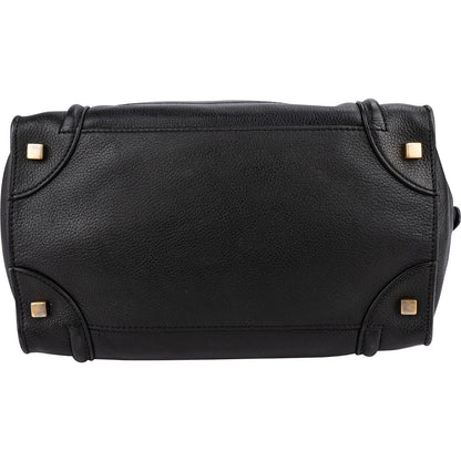 Céline Grained Calfskin Luggage Handbag