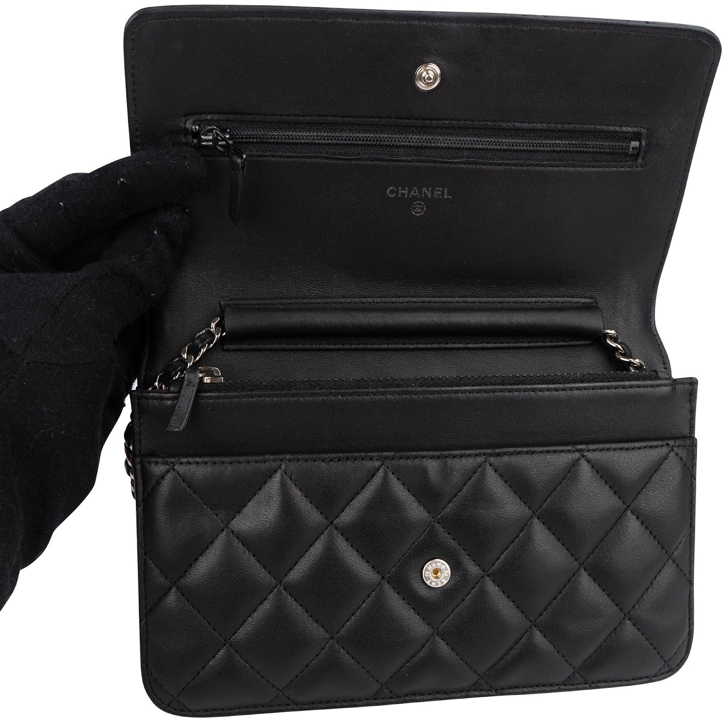 Chanel Quilted Lambskin Wallet on Chain Crossbody Bag
