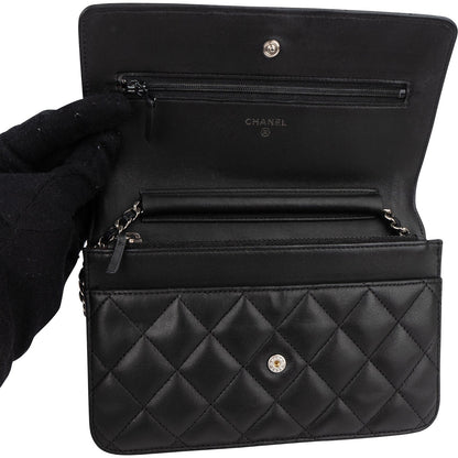 Chanel Quilted Lambskin Wallet on Chain Crossbody Bag