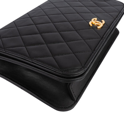 Chanel Quilted Lambskin 24K Gold Single Flap Shoulder Bag