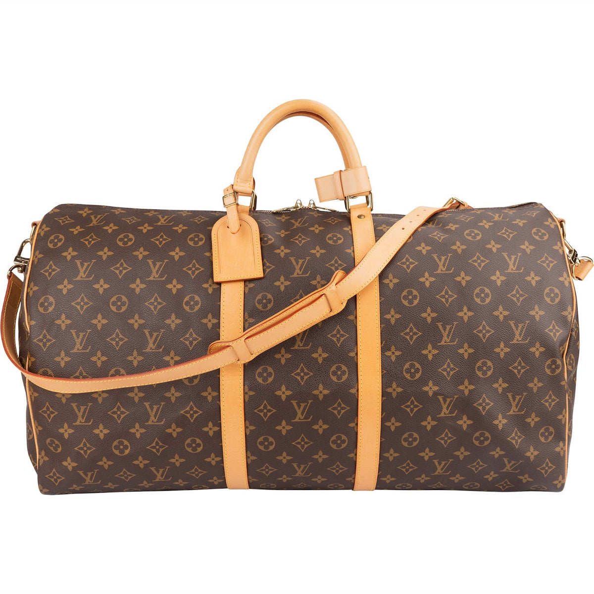 Louis Vuitton Monogram Canvas Keepall 60 Bandoulière Travel Bag