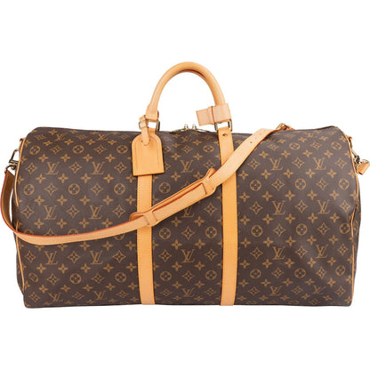 Louis Vuitton Monogram Canvas Keepall 60 Bandoulière Travel Bag