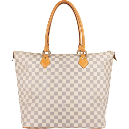 Louis Vuitton Monogram Damier Azur Canvas Saleya GM Tote Shoulder Bag