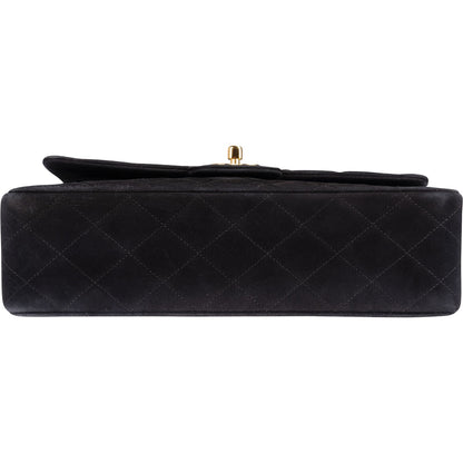 Chanel Quilted Suede 24K Gold Medium Double Flap Shoulder Bag