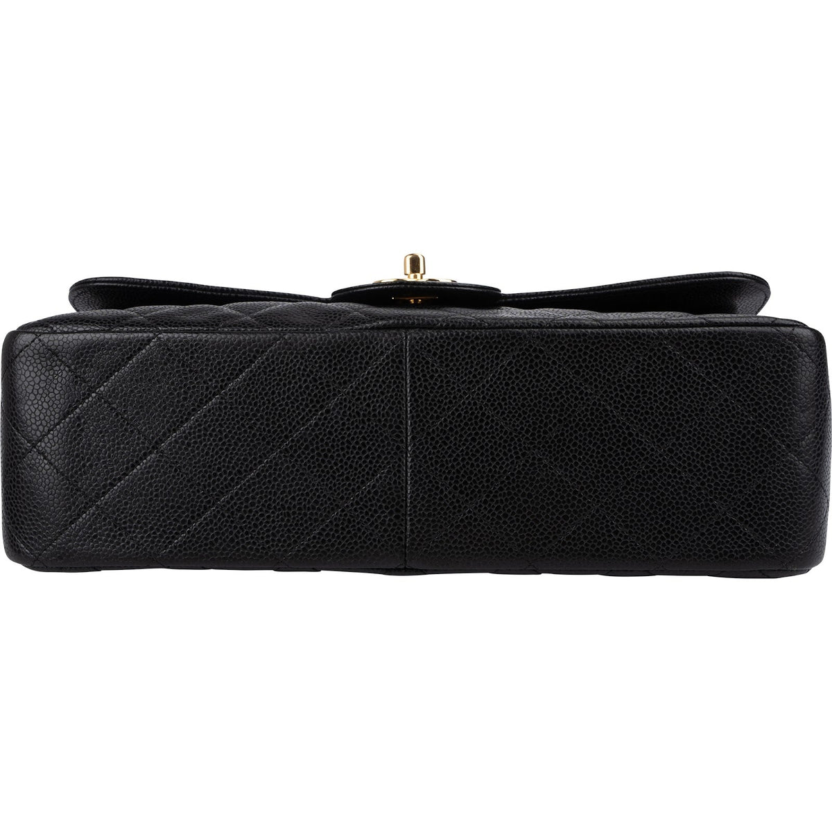 Chanel Quilted Caviar Leather Jumbo Double Flap Crossbody Bag