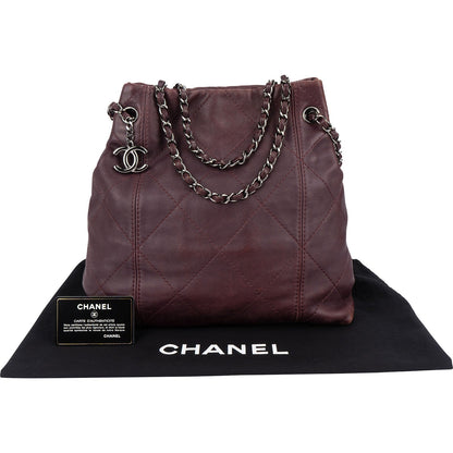 Chanel Soft Stitching Lambskin in The Mix Tote Crossbody Bag