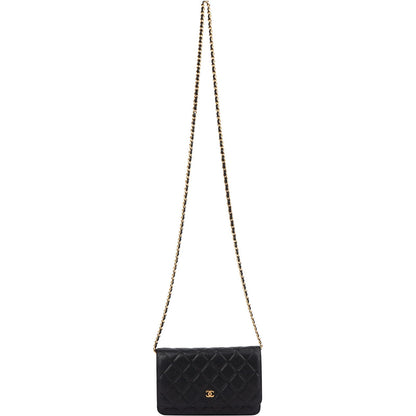 Chanel Quilted Caviar Leather CC Wallet On Chain Crossbody Bag