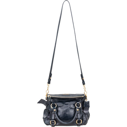 Miu Miu Vitello Lux Bow Handbag