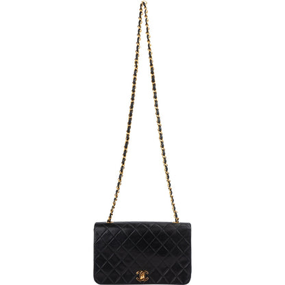 Chanel Quilted Lambskin 24K Gold Single Flap Crossbody Bag