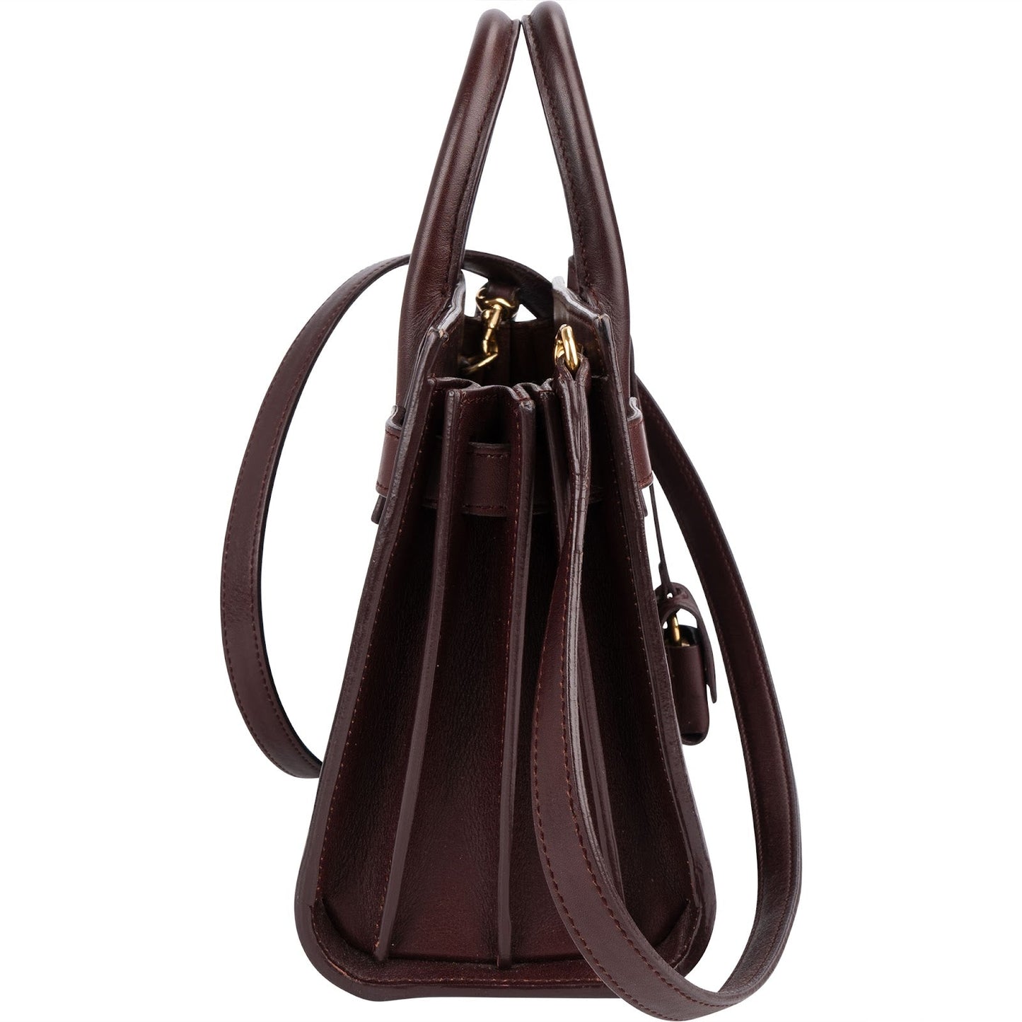 Saint Laurent Calfskin Leather Nano Sac De Jour Handbag