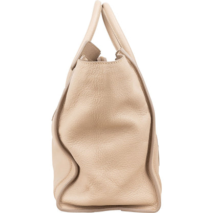 Céline Drummed Calfskin Large Luggage Handbag