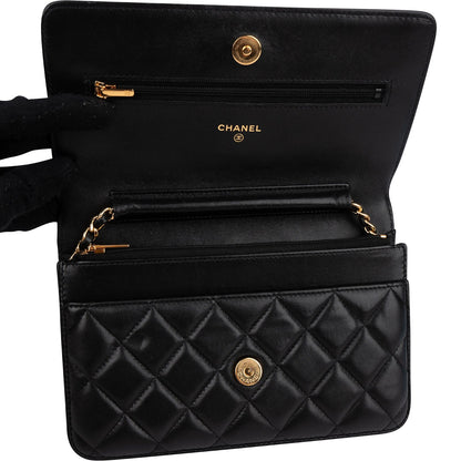 Chanel Quilted Lambskin CC Wallet On Chain Crossbody Bag