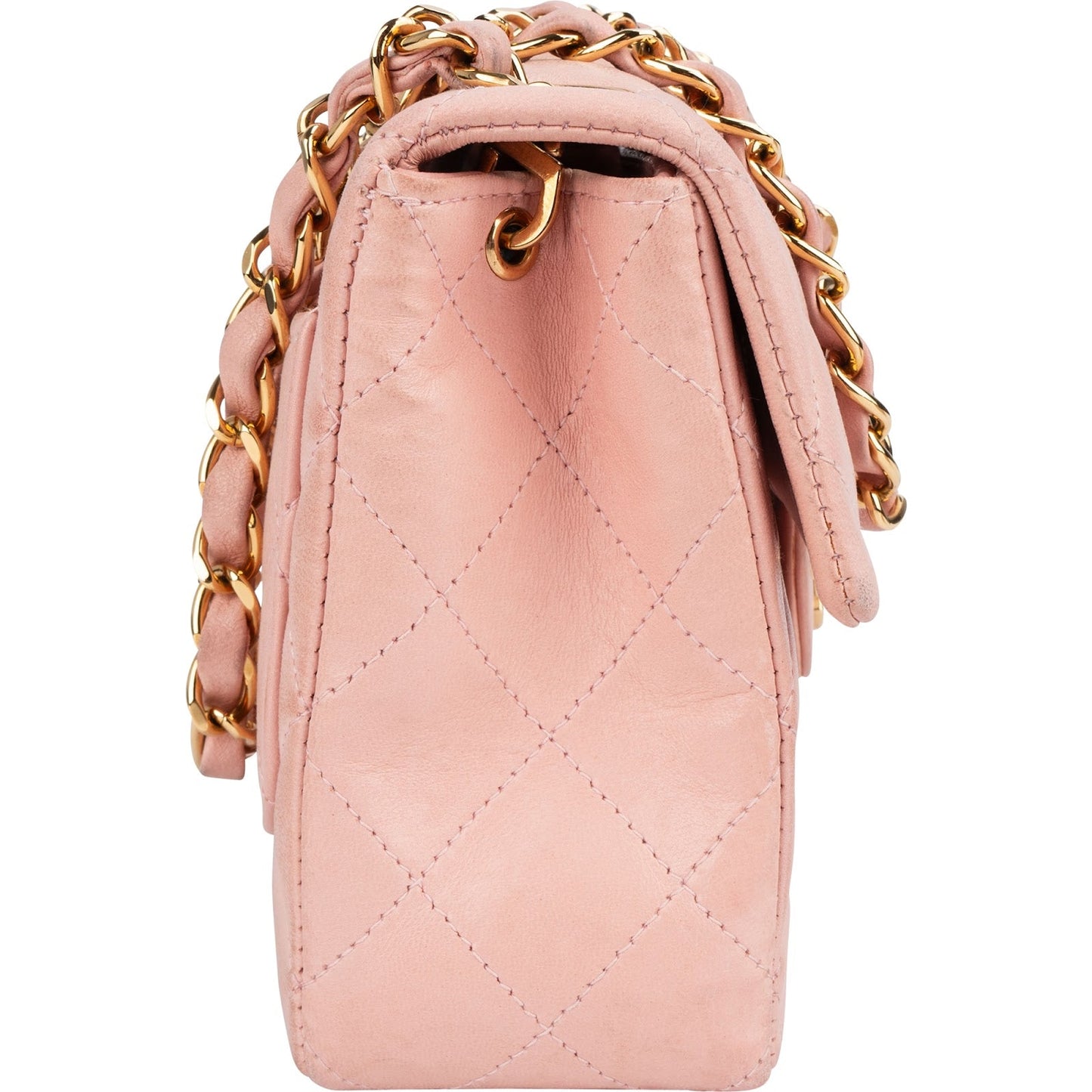 Chanel Quilted Lambskin 24K Gold Single Flap Crossbody Bag