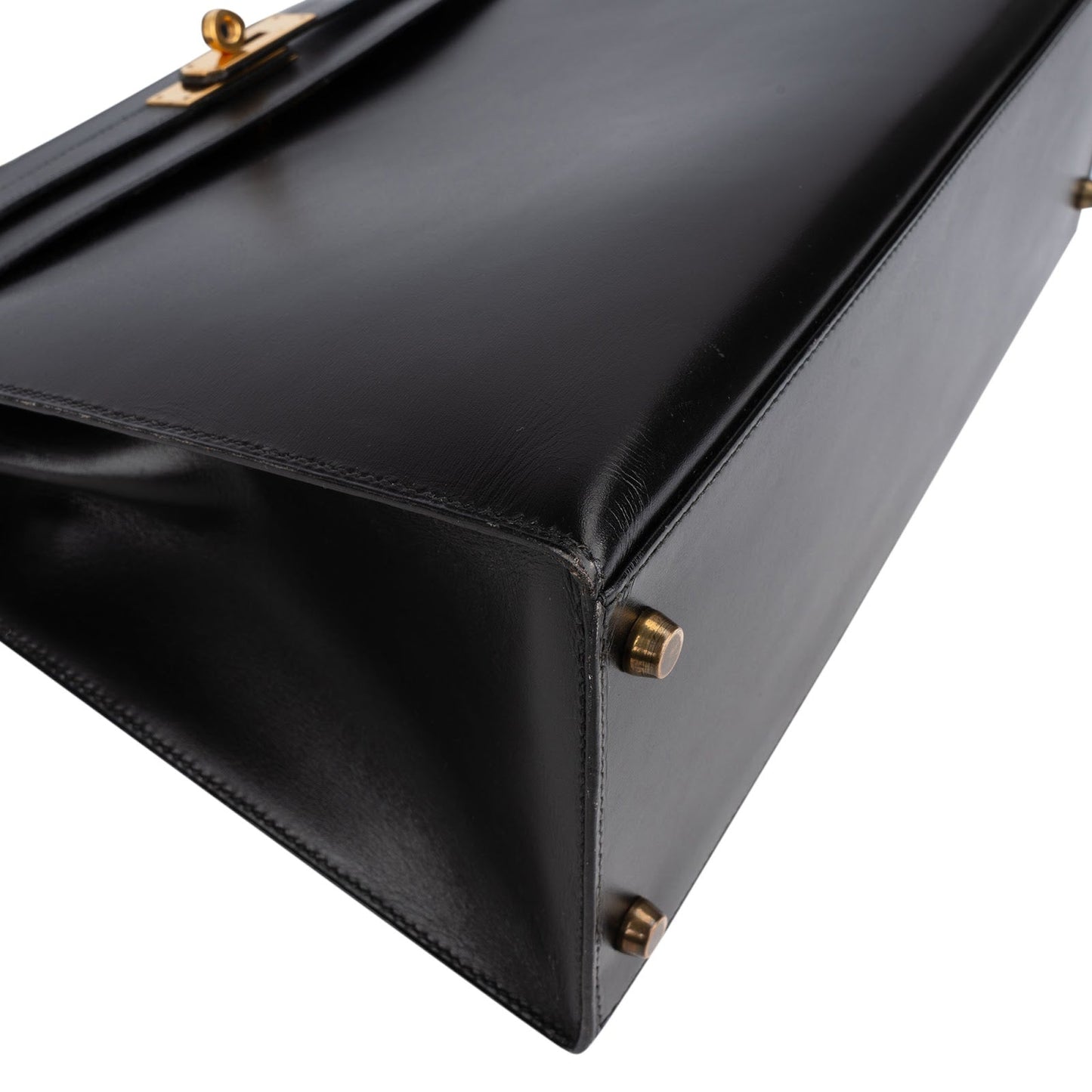 Hermès Noir Boxcalf Kelly 35 Sellier Handbag