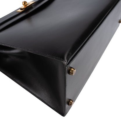 Hermès Noir Boxcalf Kelly 35 Sellier Handbag