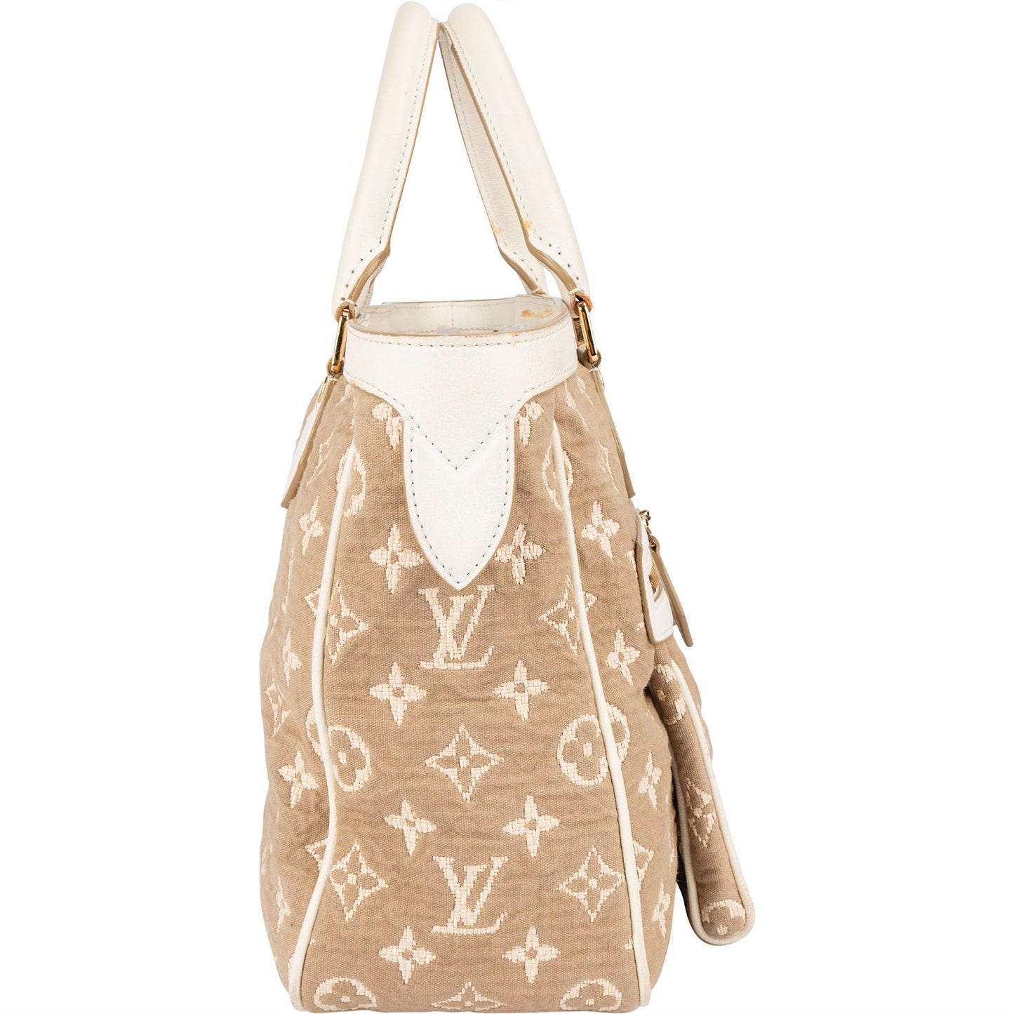 Louis Vuitton Denim Monogram Cabas Sabbia MM Handbag