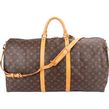 Louis Vuitton Monogram Canvas Keepall 60 Bandoulière Travel Bag