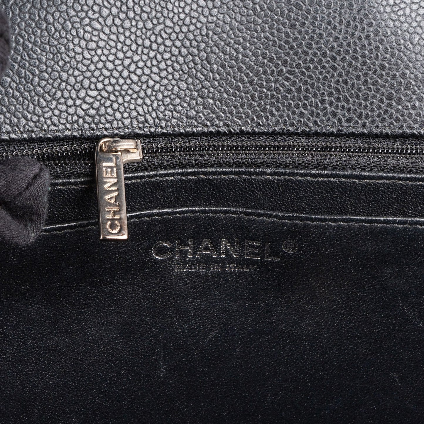 Chanel Quilted Caviar Leather Palladium Maxi Single Flap Crossbody Bag