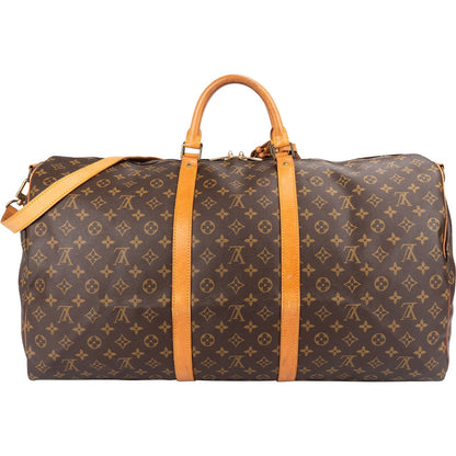 Louis Vuitton Monogram Canvas Keepall 60 Bandoulière Travel Bag