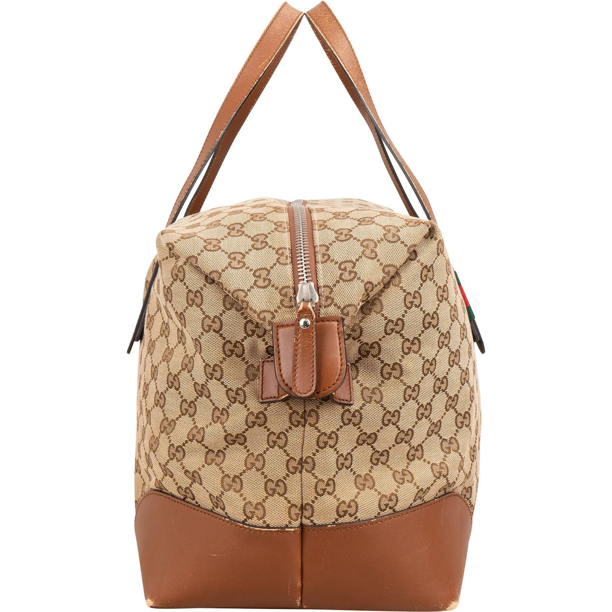 Gucci Monogram GG Canvas Web Boston Travel Bag
