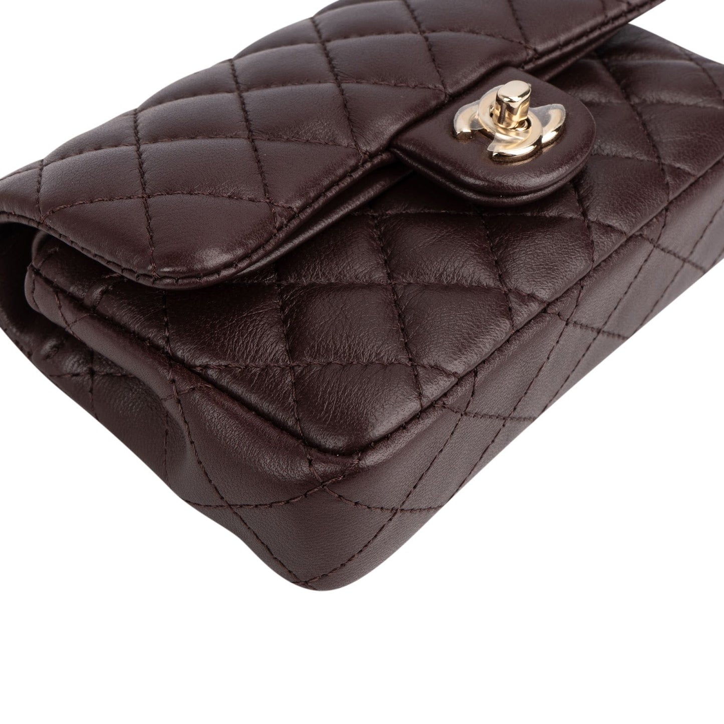 Chanel Quilted Lambskin Extra Mini Miniatur Double Flap Pendant Bag