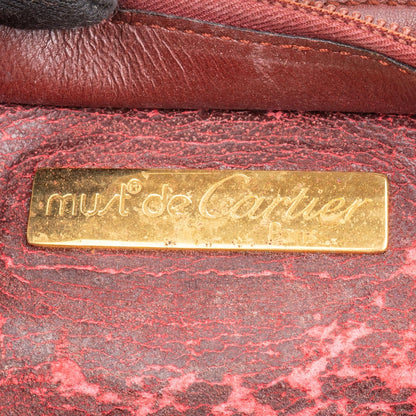 Cartier Bordeaux Leather Clutch