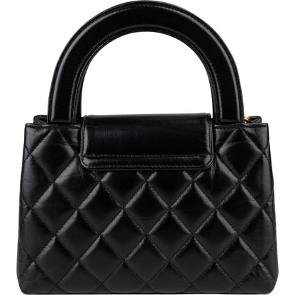 Chanel  Quilted Lambskin Kelly Top Handle Small Crossbody Handbag