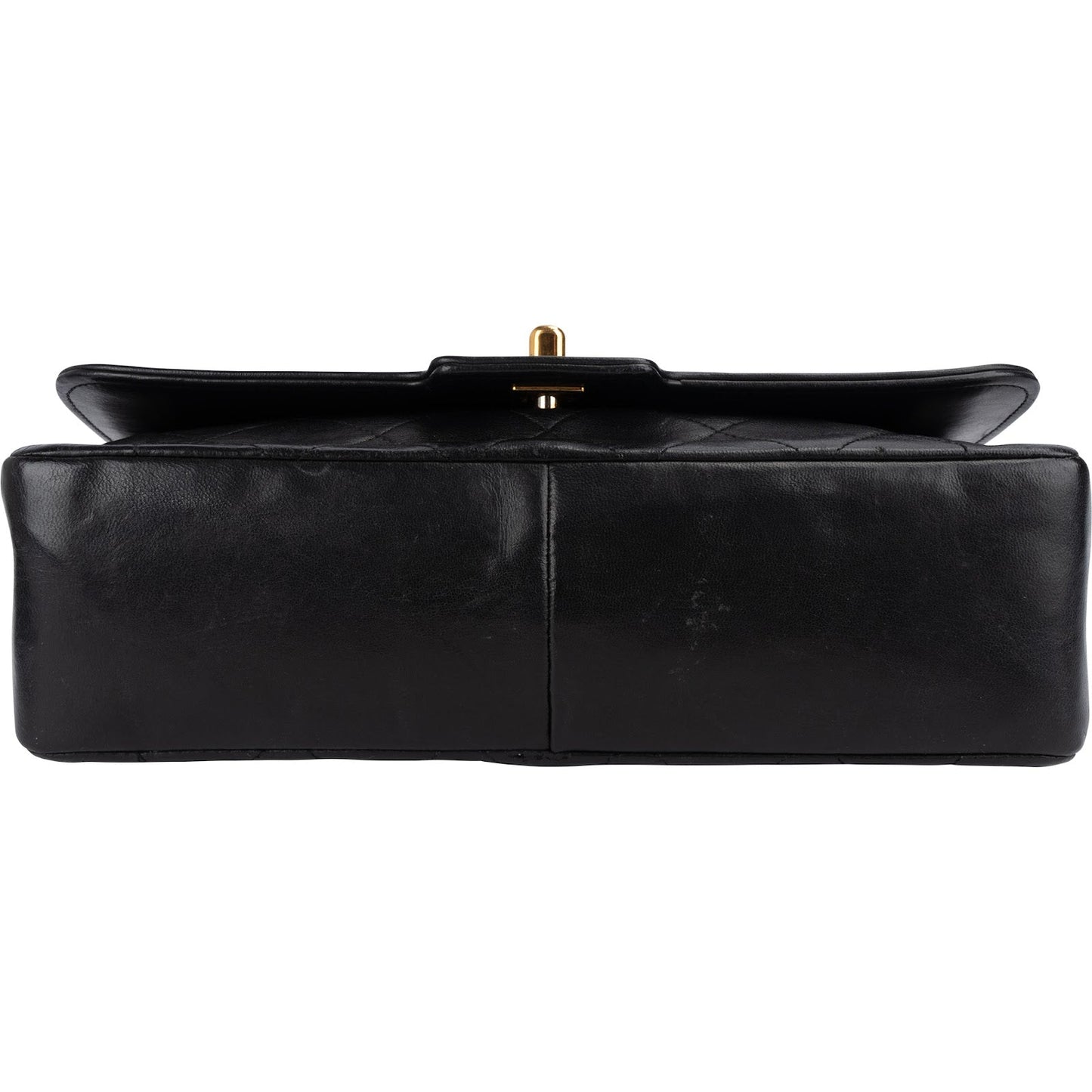 Chanel Quilted Lambskin 24K Gold Single Flap Crossbody Bag