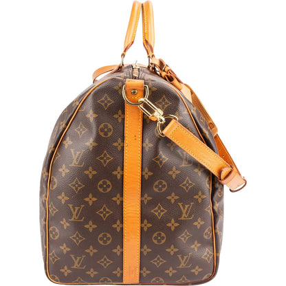 Louis Vuitton Monogram Canvas Keepall 60 Bandoulière Travel Bag