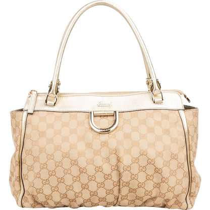 Gucci Monogram GG Canvas Abbey D-Ring Tote Shoulder Bag