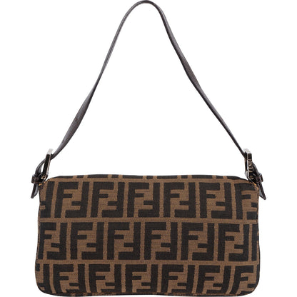 Fendi Monogram Zucca Baguette Shoulder Bag