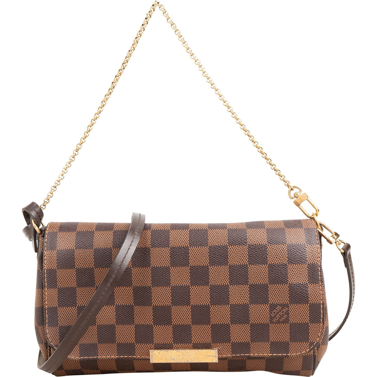 Louis Vuitton Monogram Damier Ebene Favorite MM Crossbody Handbag