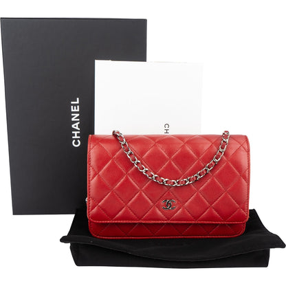 Chanel Quilted Lambskin Wallet on Chain Crossbody Bag