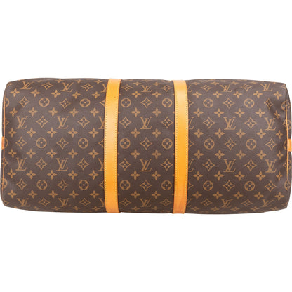 Louis Vuitton Monogram Canvas Keepall 55 Bandoulière Travel Bag
