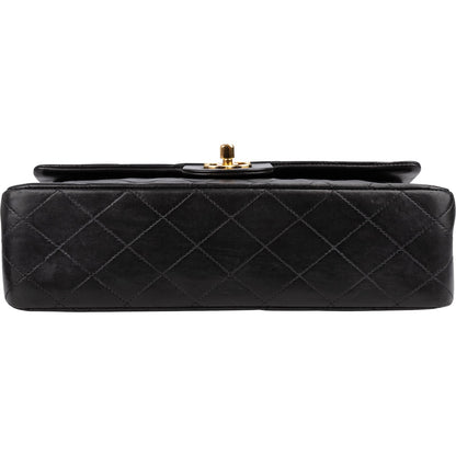 Chanel Quilted Lambskin Medium 24K Gold Double Flap Shoulder Bag