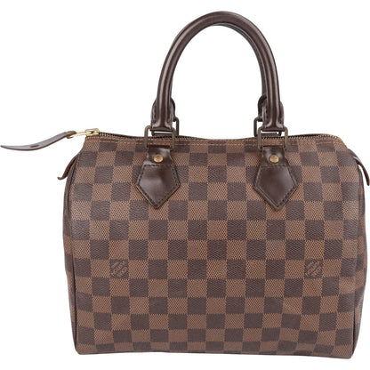 Louis Vuitton Monogram Damier Ebene Canvas Speedy 25 Handbag