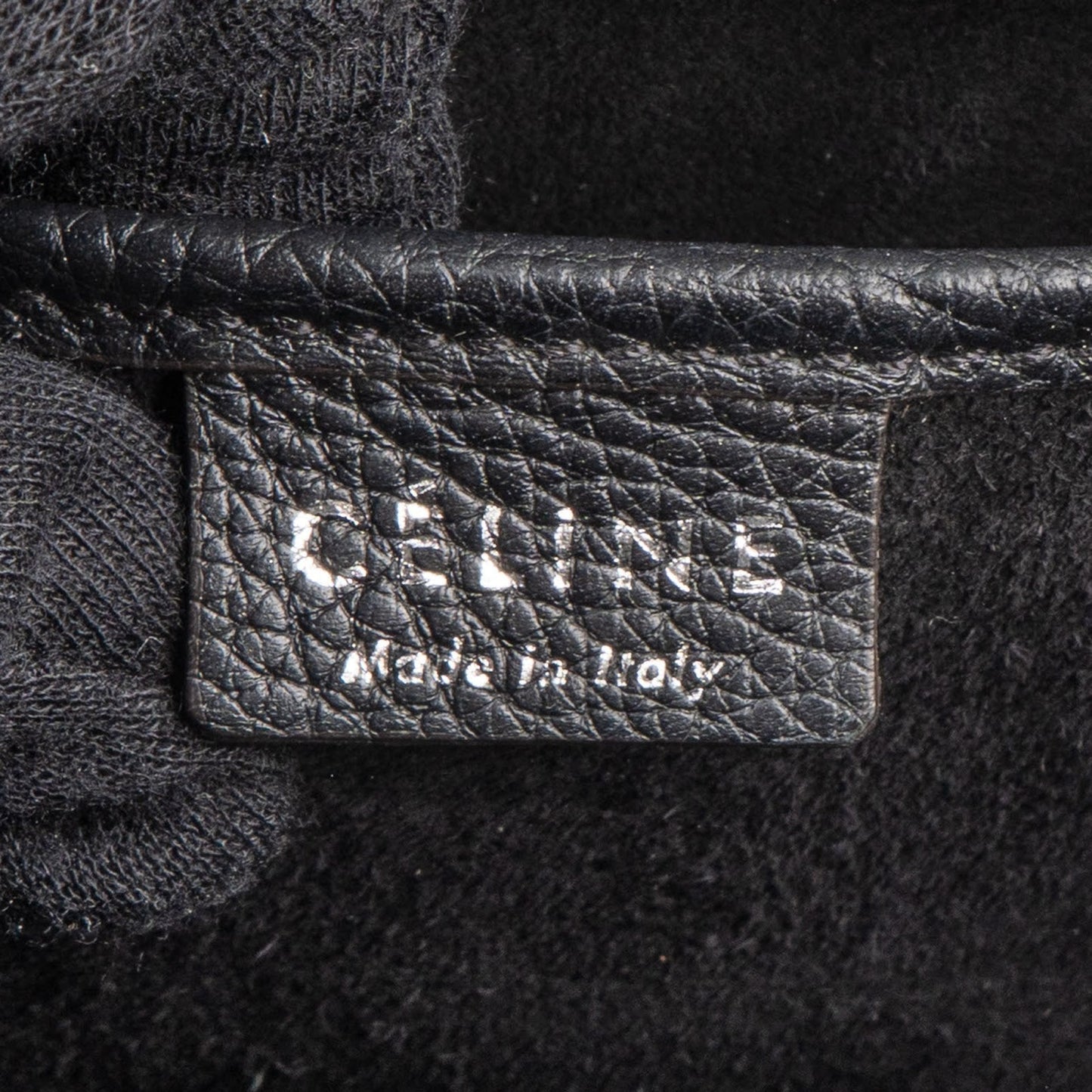 Celine Grained Leather Luggage Nano Crossbody Handbag