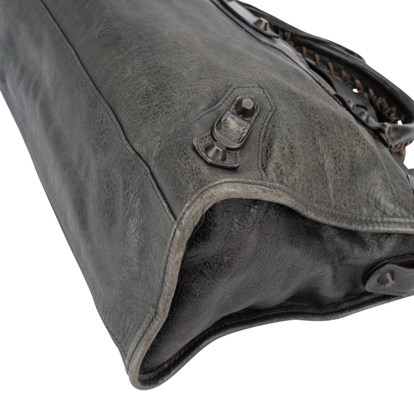 Balenciaga Dark Green Leather Classic City Handbag