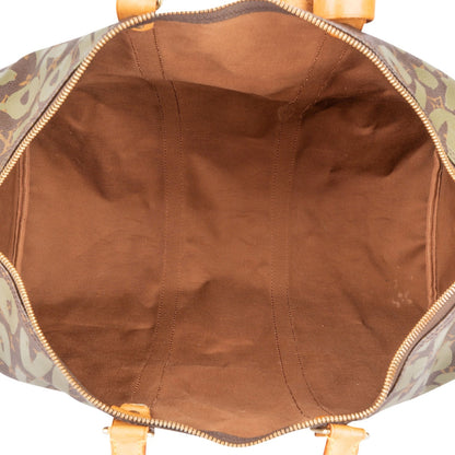 Louis Vuitton Limited Graffiti Monogram Canvas Keepall 50 Travel Bag