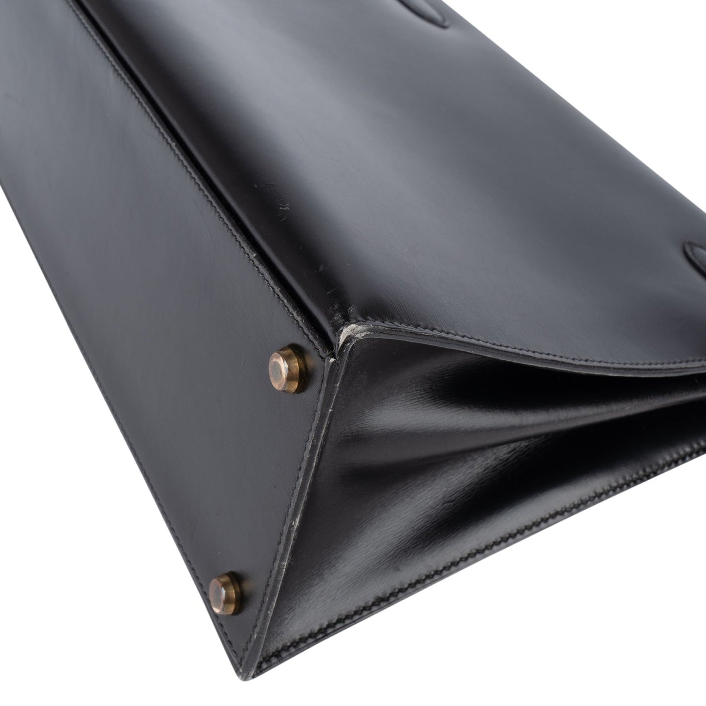 Hermès Noir Box Calf Kelly 32 Sellier Handbag