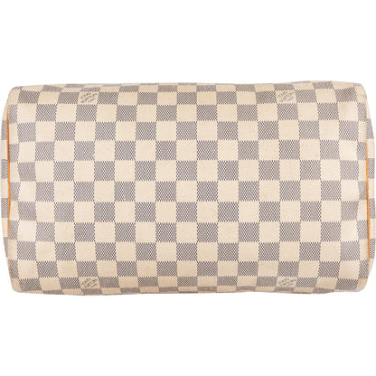 Louis Vuitton Monogram Damier Azur Speedy 30 Handbag