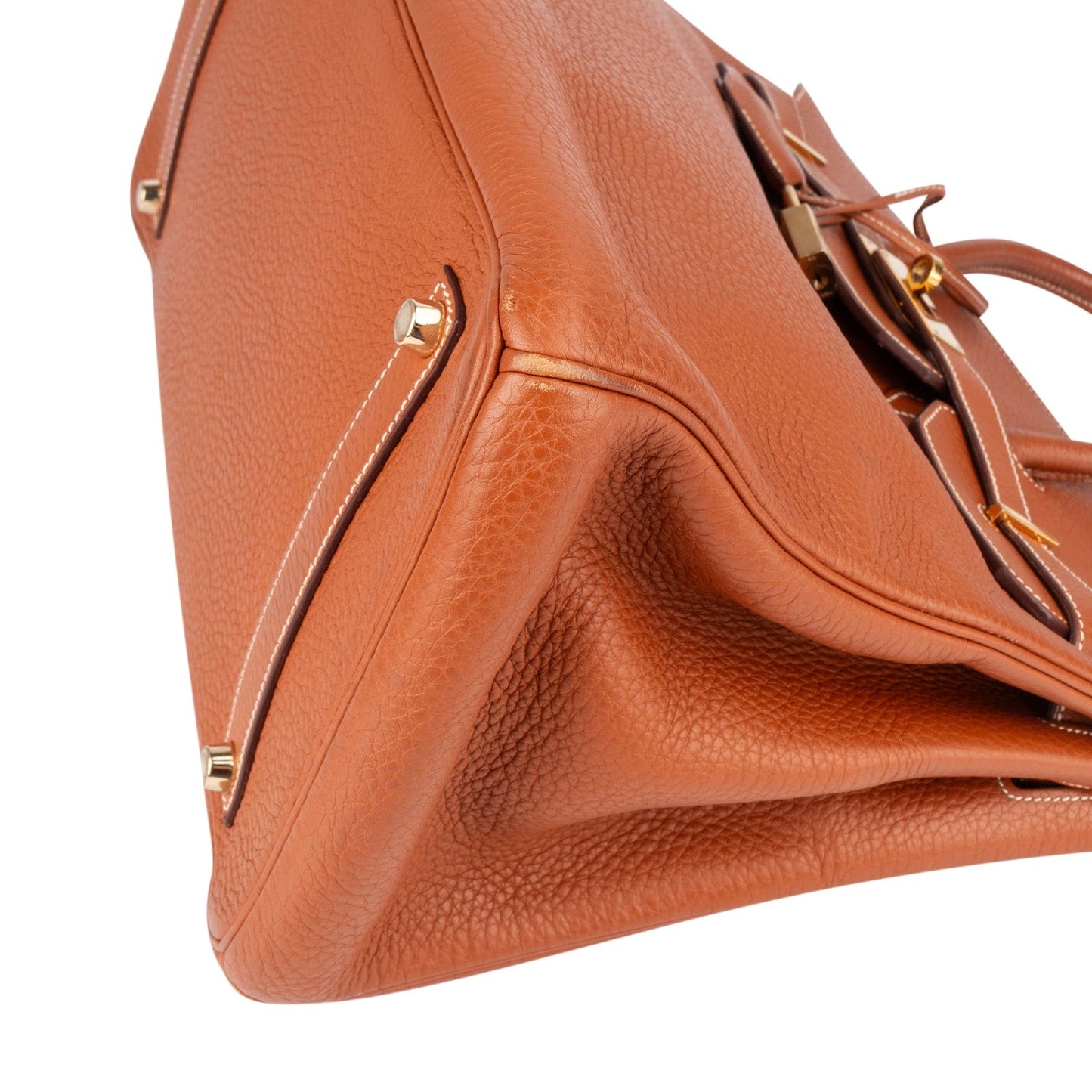 Hermès Brun Fjord Leather Birkin 35 Handbag