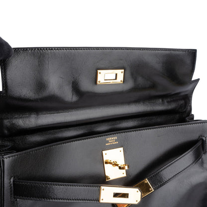 Hermès Box Calfskin Kelly 32 Retourne Handbag
