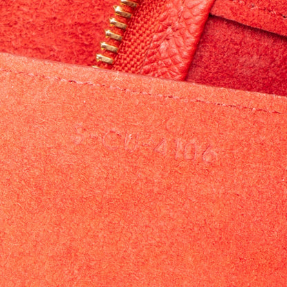 Celine Red Grained Calfskin Nano Belt Handbag