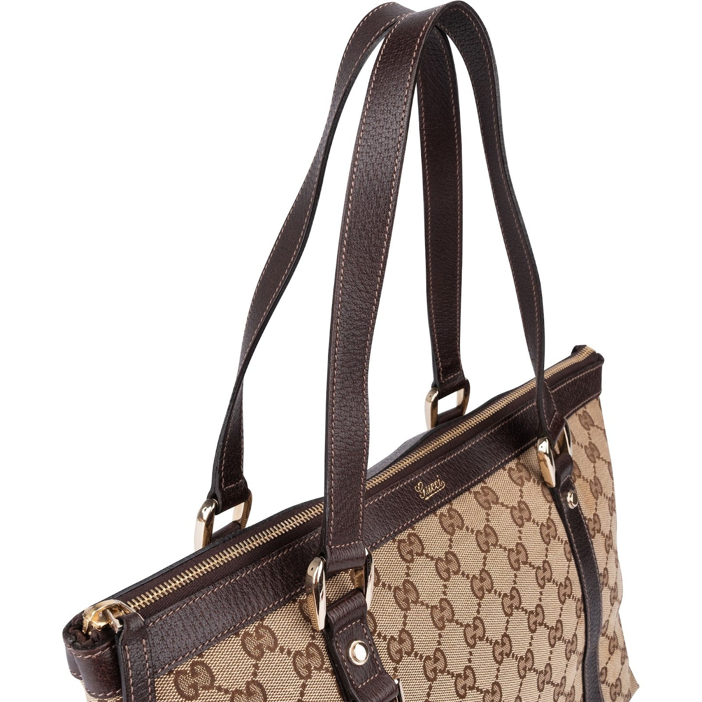 Gucci Monogram GG Canvas Abbey Tote Shoulder Bag