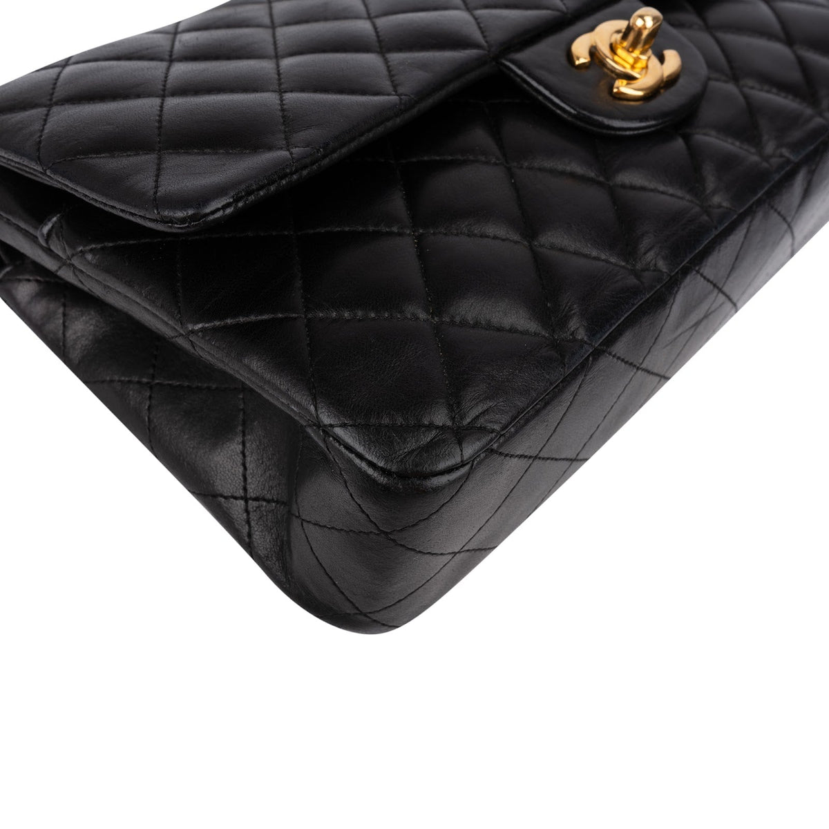 Chanel Quilted Lambskin Medium Double Flap Shoulder Bag